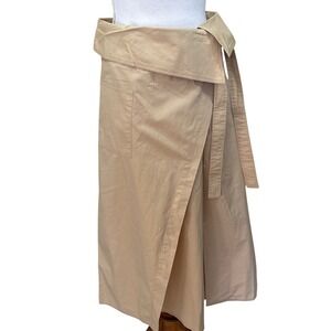 INSPR x Tezza Utility Maxi Wrap Skirt, Soybean, small, workwear, minimalist